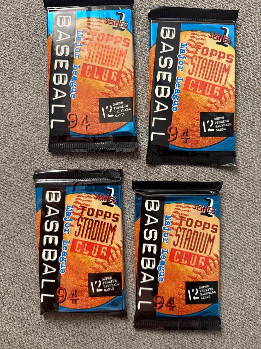 Topps Stadium Club Baseball Packs - Blue, Orange, Black